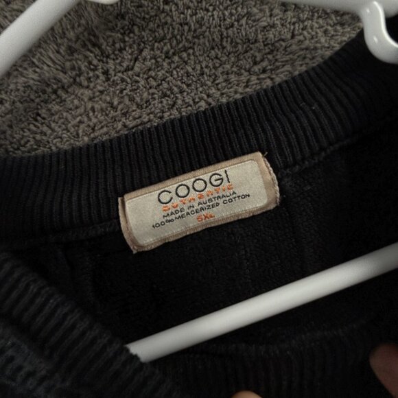 COOGI Australia 5XL Sweater Knit Intricate Black Cotton Pullover Crop Short - Picture 6 of 12